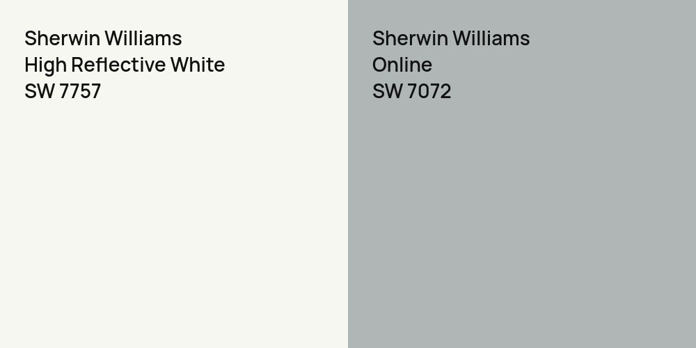 Sherwin Williams High Reflective White vs. Sherwin Williams Online