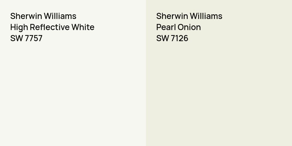 Sherwin Williams High Reflective White vs. Sherwin Williams Pearl Onion