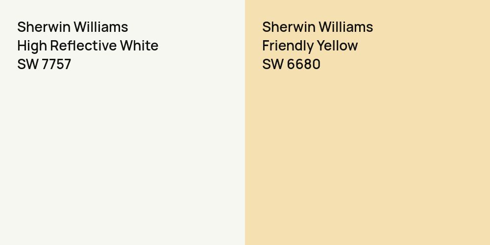 Sherwin Williams High Reflective White vs. Sherwin Williams Friendly Yellow