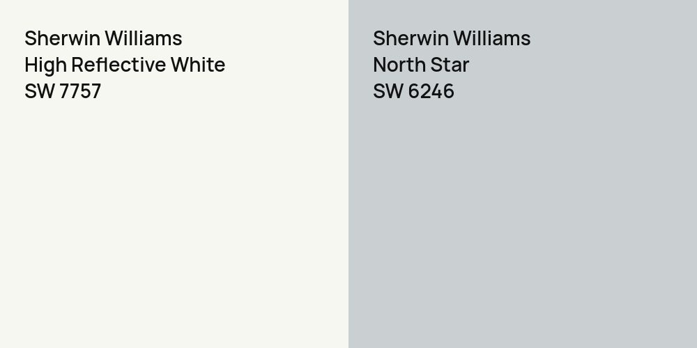 Sherwin Williams High Reflective White vs. Sherwin Williams North Star