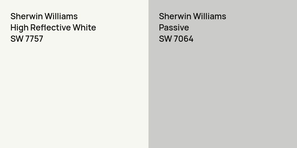 Sherwin Williams High Reflective White vs. Sherwin Williams Passive