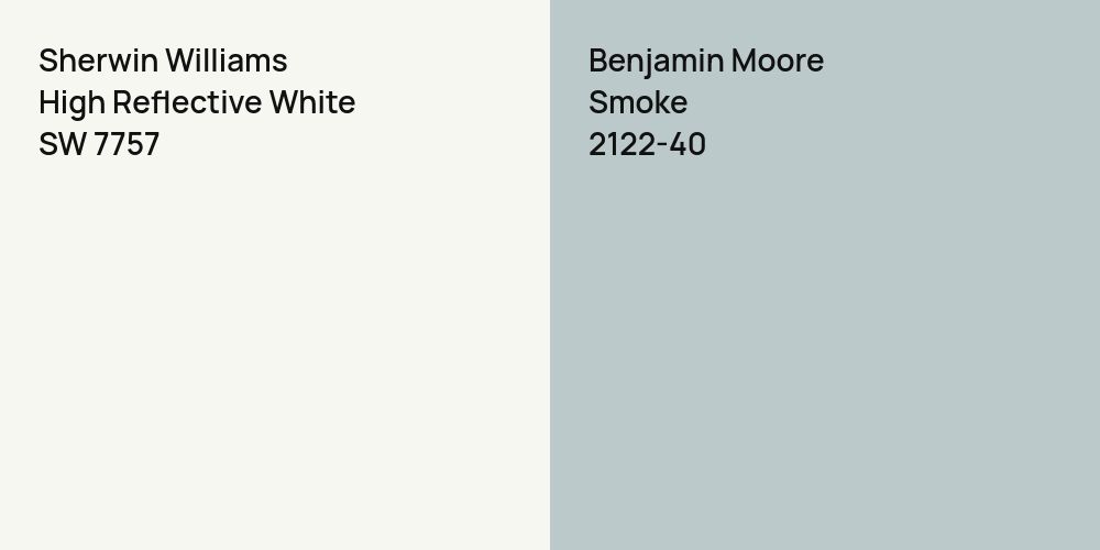 Sherwin Williams High Reflective White vs. Benjamin Moore Smoke