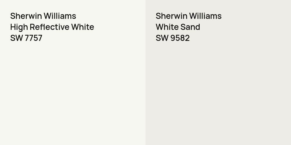 Sherwin Williams High Reflective White vs. Sherwin Williams White Sand