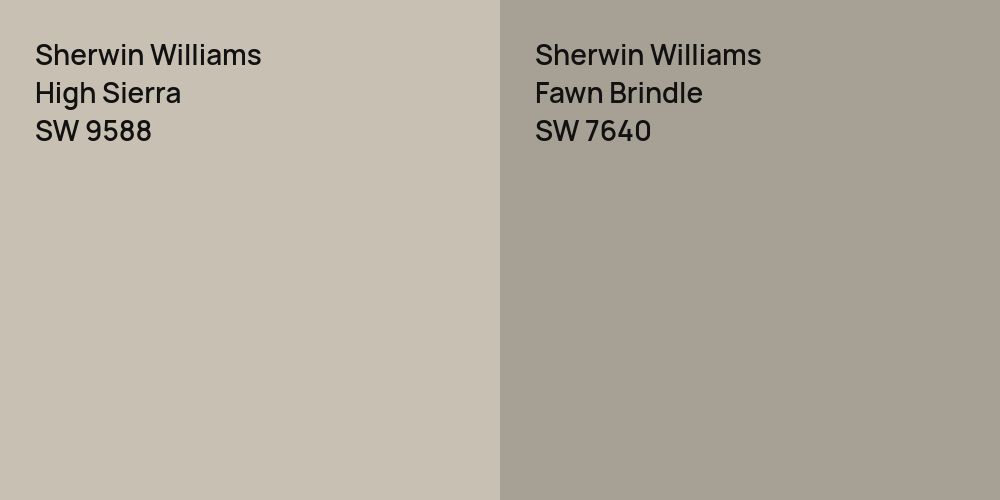 Sherwin Williams High Sierra vs. Sherwin Williams Fawn Brindle