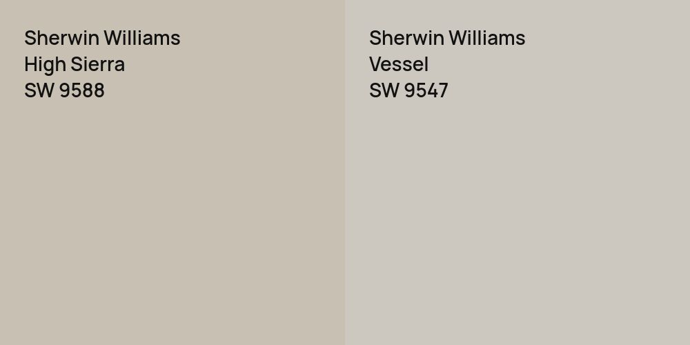 Sherwin Williams High Sierra vs. Sherwin Williams Vessel