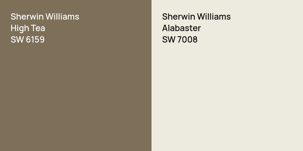 Sherwin Williams High Tea vs. Sherwin Williams Alabaster