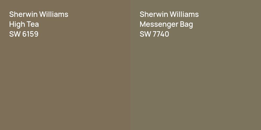 Sherwin Williams High Tea vs. Sherwin Williams Messenger Bag