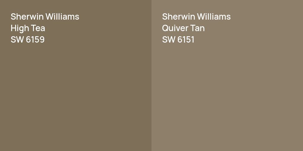 Sherwin Williams High Tea vs. Sherwin Williams Quiver Tan