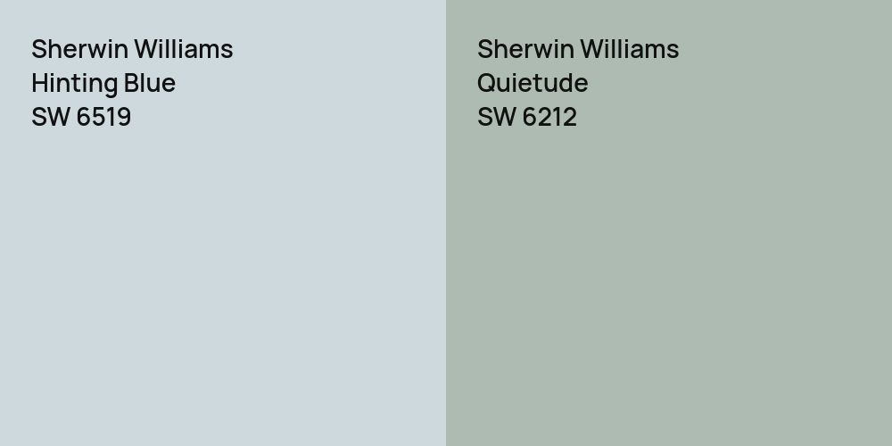 Sherwin Williams Hinting Blue vs. Sherwin Williams Quietude