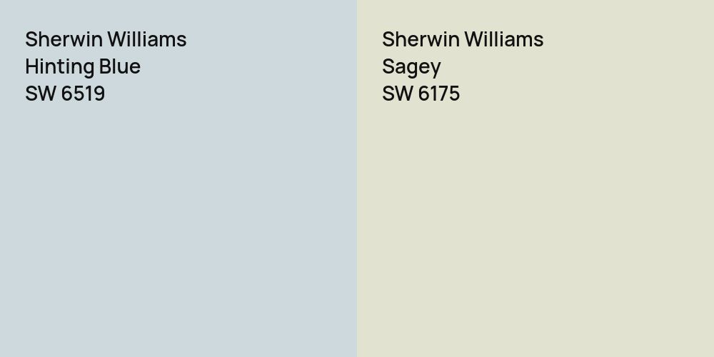 Sherwin Williams Hinting Blue vs. Sherwin Williams Sagey