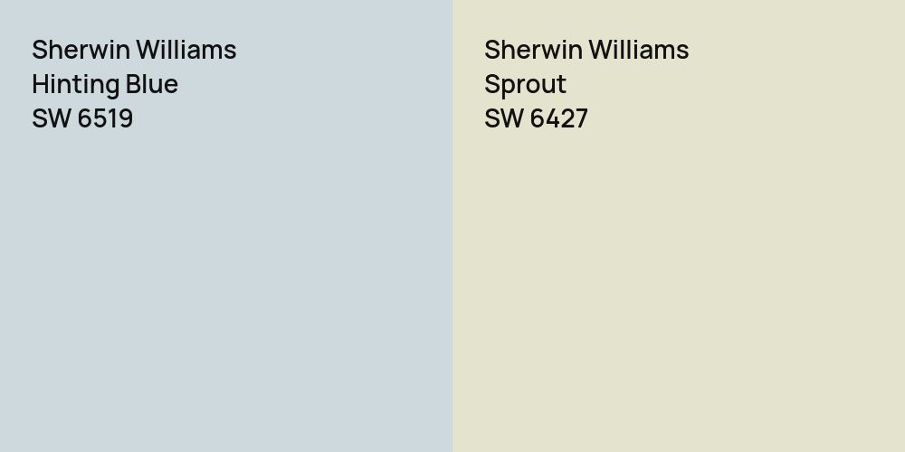 Sherwin Williams Hinting Blue vs. Sherwin Williams Sprout