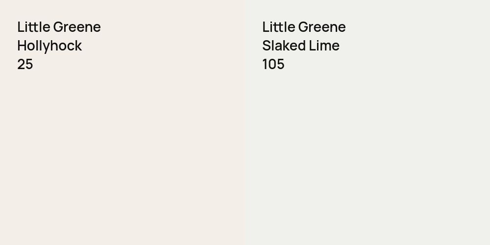 Little Greene Hollyhock vs. Little Greene Slaked Lime