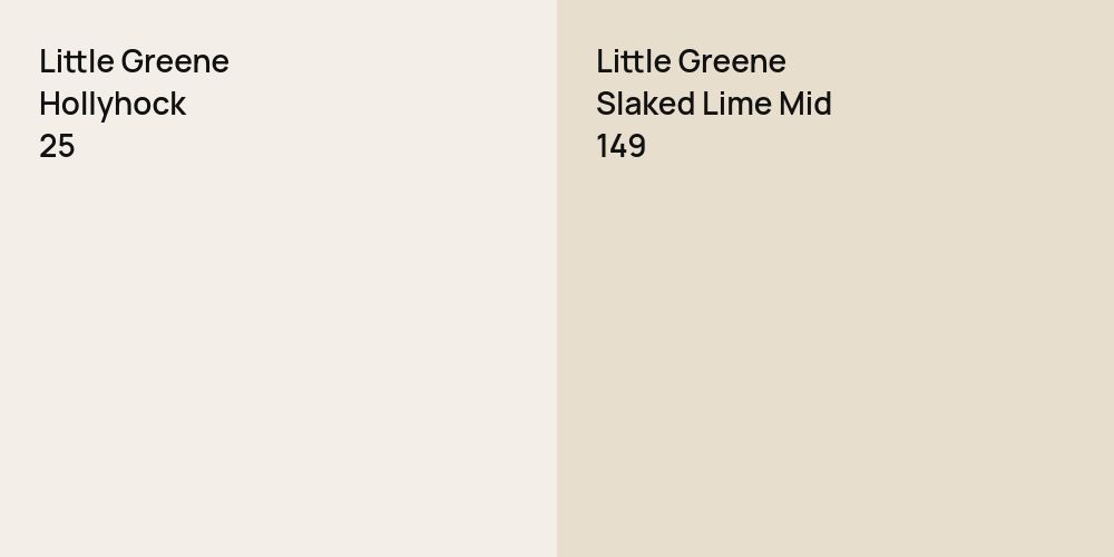 Little Greene Hollyhock vs. Little Greene Slaked Lime Mid