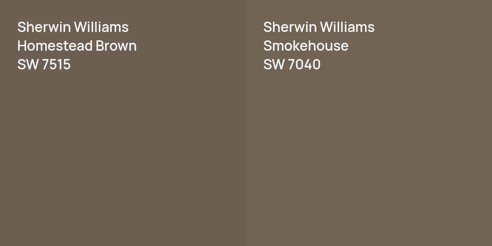 Sherwin Williams Homestead Brown vs. Sherwin Williams Smokehouse