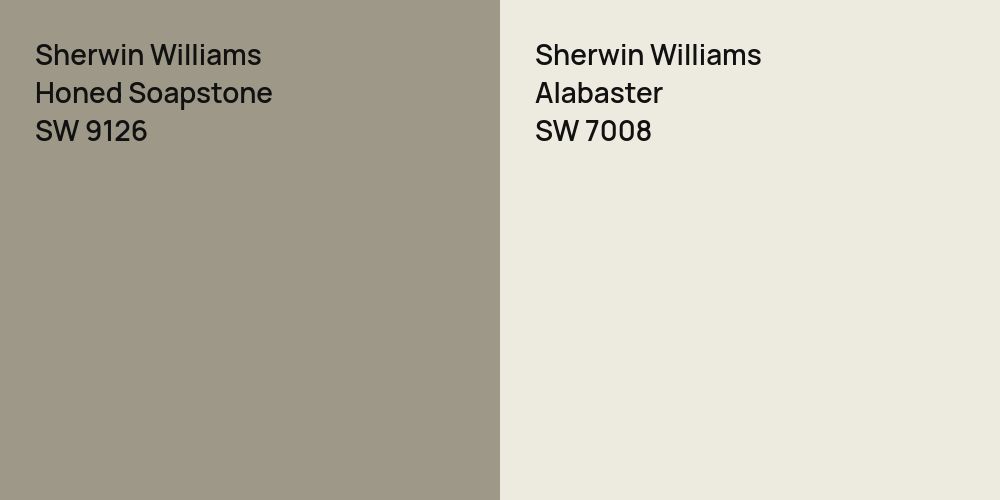 Sherwin Williams Honed Soapstone vs. Sherwin Williams Alabaster