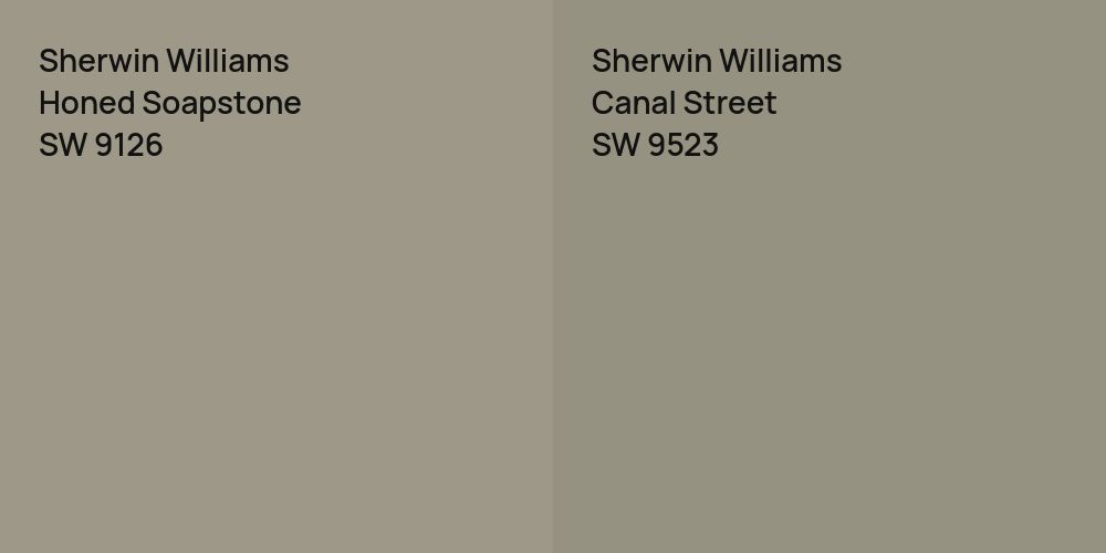 Sherwin Williams Honed Soapstone vs. Sherwin Williams Canal Street