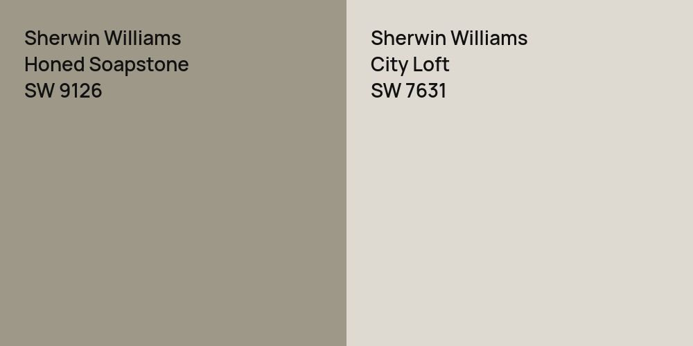 Sherwin Williams Honed Soapstone vs. Sherwin Williams City Loft