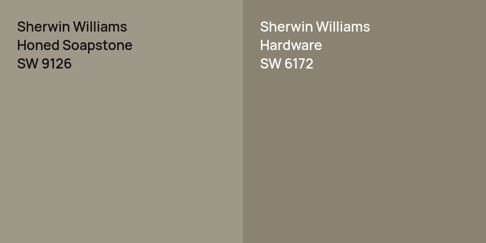 Sherwin Williams Honed Soapstone vs. Sherwin Williams Hardware