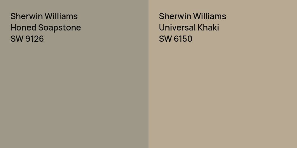 Sherwin Williams Honed Soapstone vs. Sherwin Williams Universal Khaki