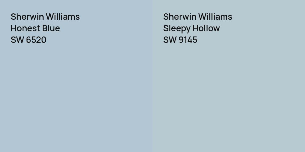 Sherwin Williams Honest Blue vs. Sherwin Williams Sleepy Hollow