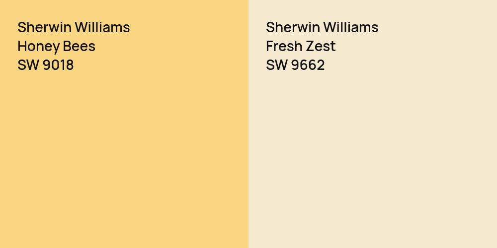 Sherwin Williams Honey Bees vs. Sherwin Williams Fresh Zest