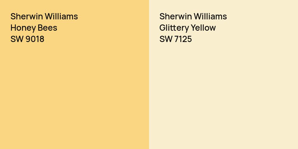 Sherwin Williams Honey Bees vs. Sherwin Williams Glittery Yellow