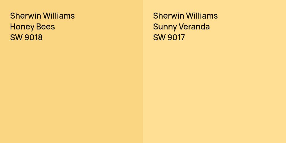 Sherwin Williams Honey Bees vs. Sherwin Williams Sunny Veranda