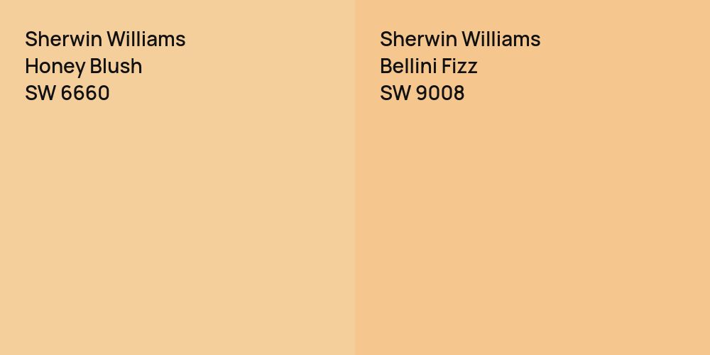 Sherwin Williams Honey Blush vs. Sherwin Williams Bellini Fizz