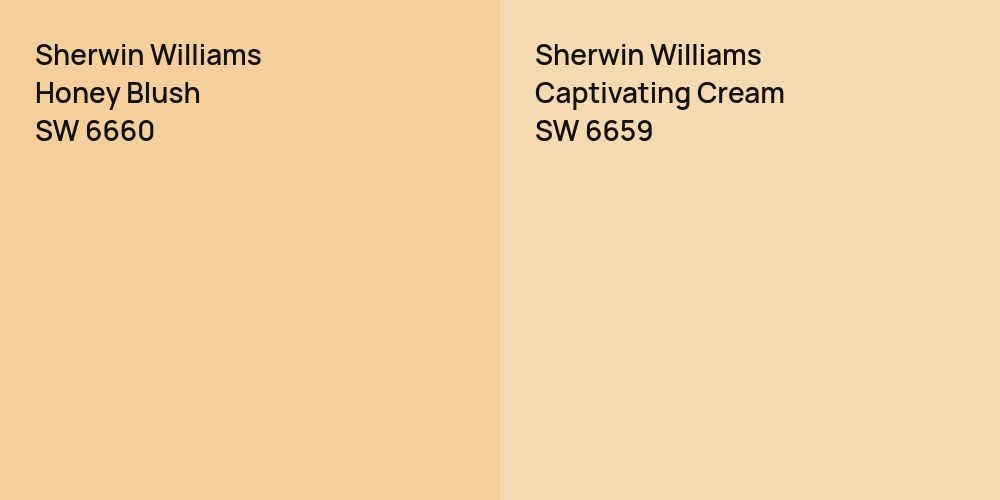 Sherwin Williams Honey Blush vs. Sherwin Williams Captivating Cream