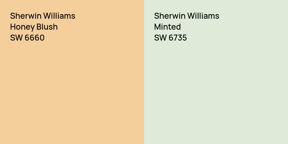 Sherwin Williams Honey Blush vs. Sherwin Williams Minted