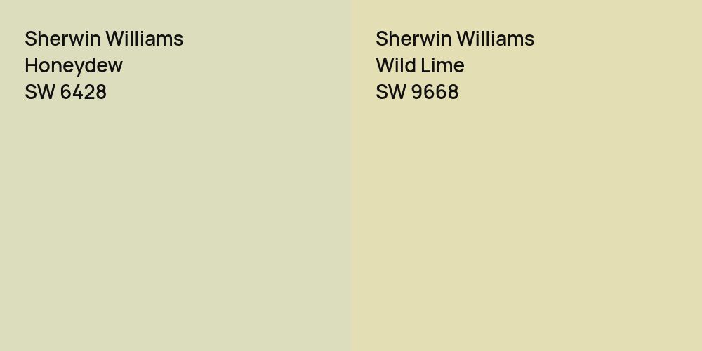 Sherwin Williams Honeydew vs. Sherwin Williams Wild Lime