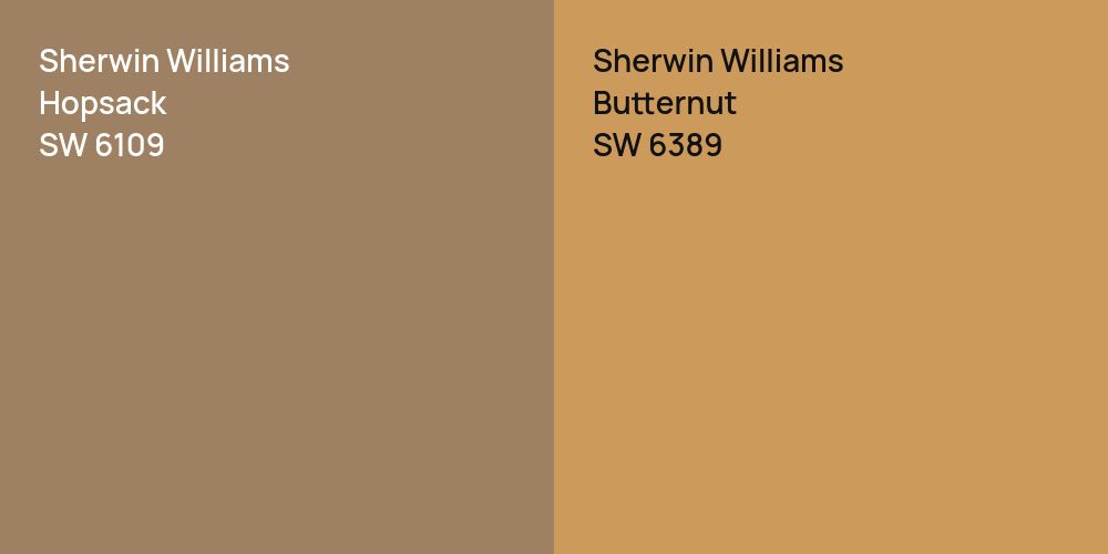 Sherwin Williams Hopsack vs. Sherwin Williams Butternut