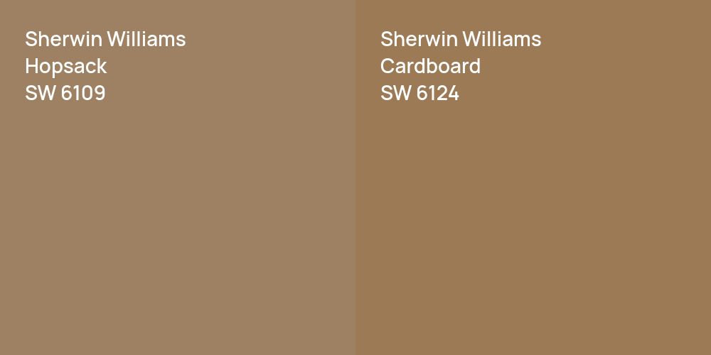 Sherwin Williams Hopsack vs. Sherwin Williams Cardboard