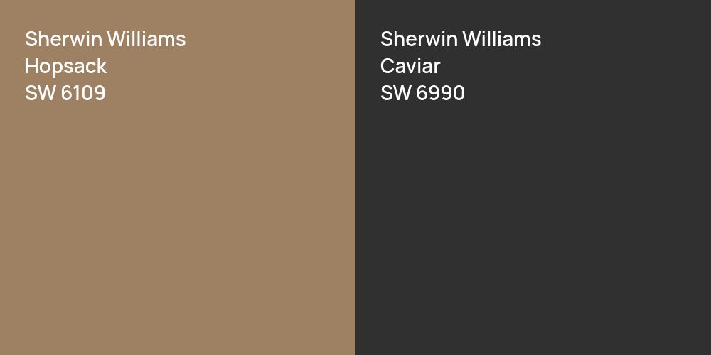 Sherwin Williams Hopsack vs. Sherwin Williams Caviar