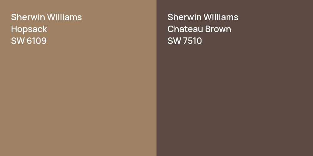 Sherwin Williams Hopsack vs. Sherwin Williams Chateau Brown