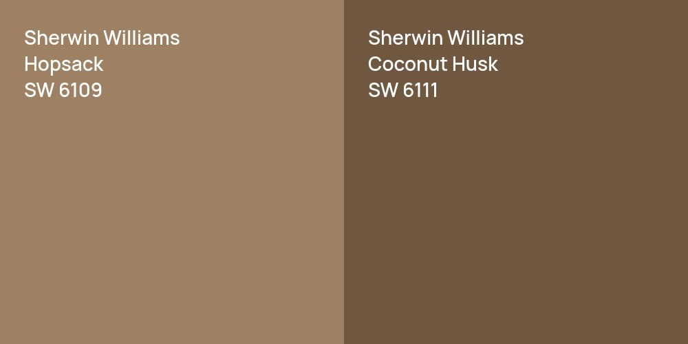 Sherwin Williams Hopsack vs. Sherwin Williams Coconut Husk