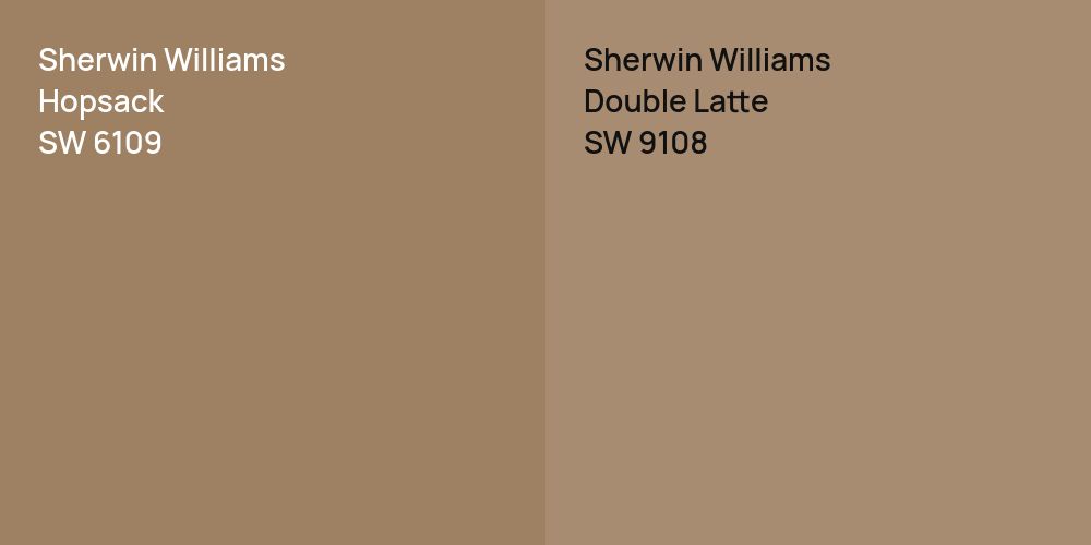 Sherwin Williams Hopsack vs. Sherwin Williams Double Latte