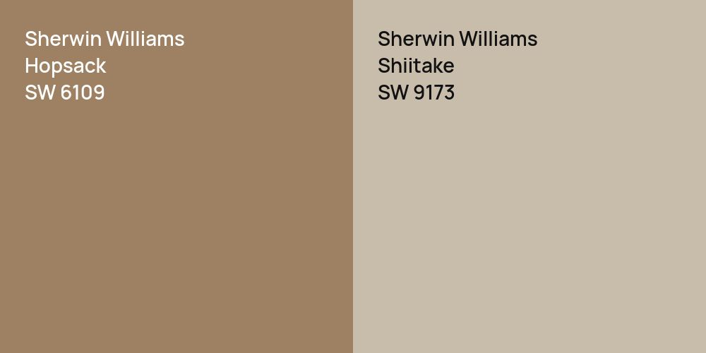 Sherwin Williams Hopsack vs. Sherwin Williams Shiitake