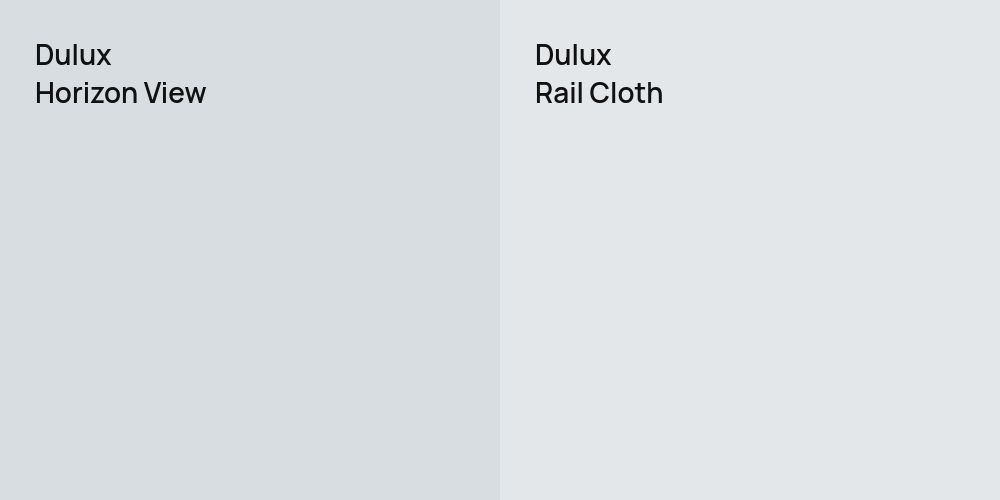 Dulux Horizon View vs. Dulux Rail Cloth