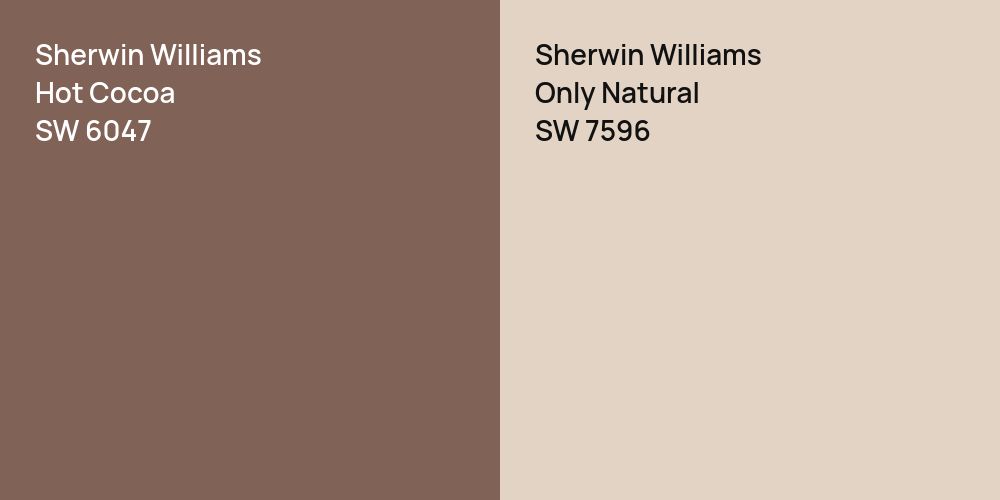 Sherwin Williams Hot Cocoa vs. Sherwin Williams Only Natural