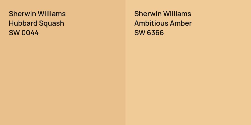 Sherwin Williams Hubbard Squash vs. Sherwin Williams Ambitious Amber