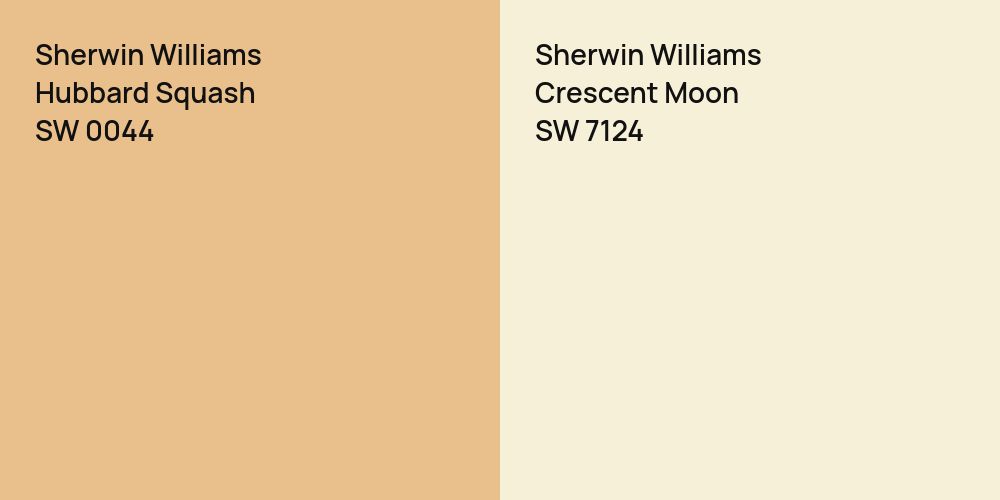 Sherwin Williams Hubbard Squash vs. Sherwin Williams Crescent Moon