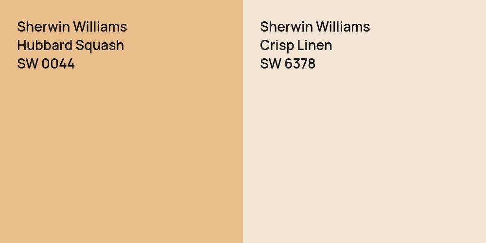 Sherwin Williams Hubbard Squash vs. Sherwin Williams Crisp Linen