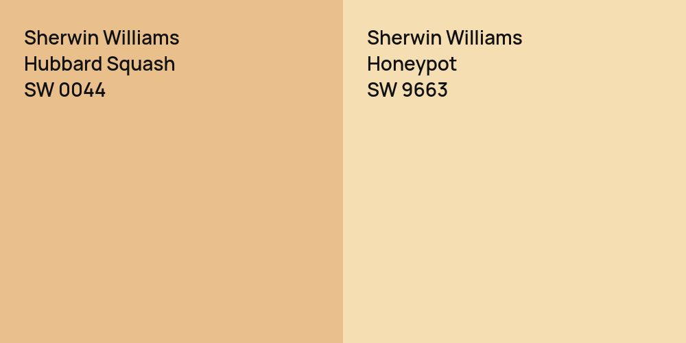 Sherwin Williams Hubbard Squash vs. Sherwin Williams Honeypot