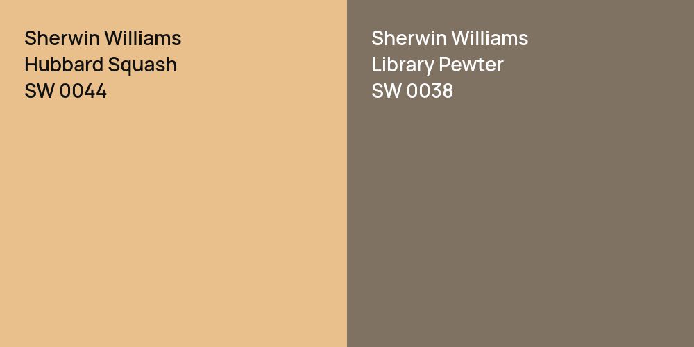 Sherwin Williams Hubbard Squash vs. Sherwin Williams Library Pewter