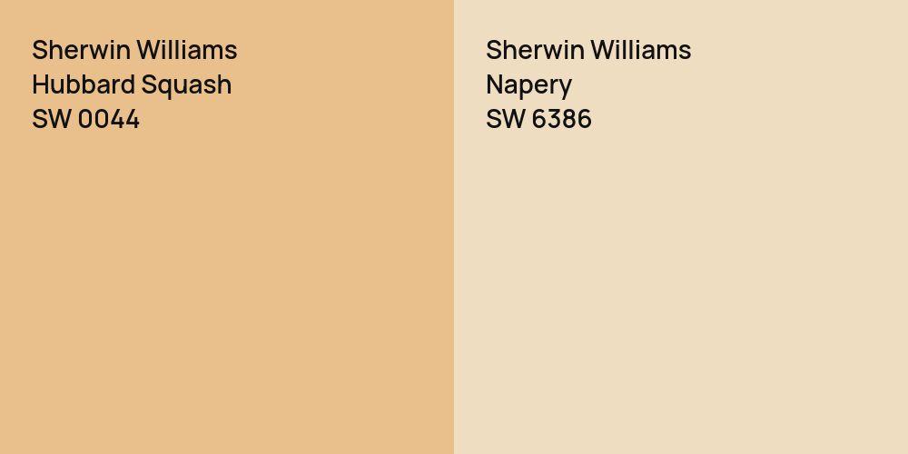 Sherwin Williams Hubbard Squash vs. Sherwin Williams Napery