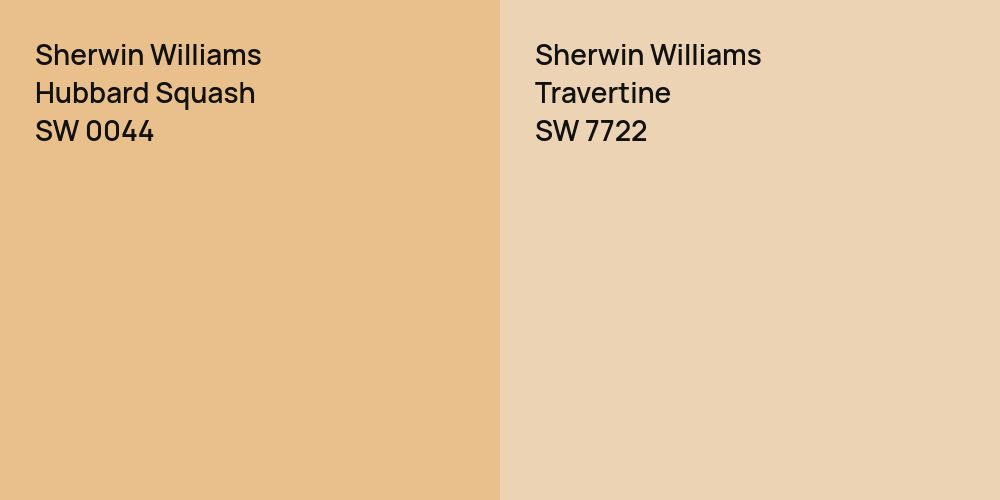 Sherwin Williams Hubbard Squash vs. Sherwin Williams Travertine