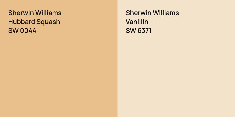 Sherwin Williams Hubbard Squash vs. Sherwin Williams Vanillin