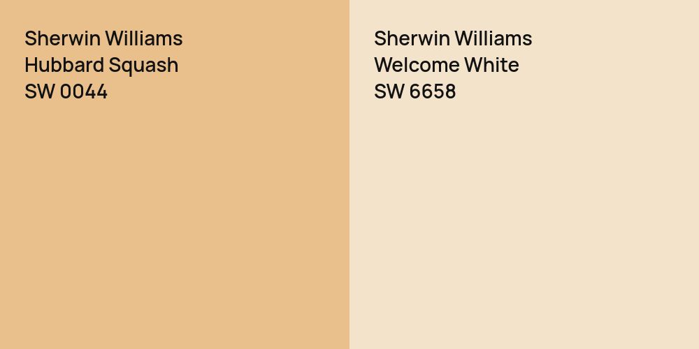 Sherwin Williams Hubbard Squash vs. Sherwin Williams Welcome White