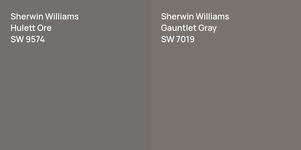 Sherwin Williams Hulett Ore vs. Sherwin Williams Gauntlet Gray